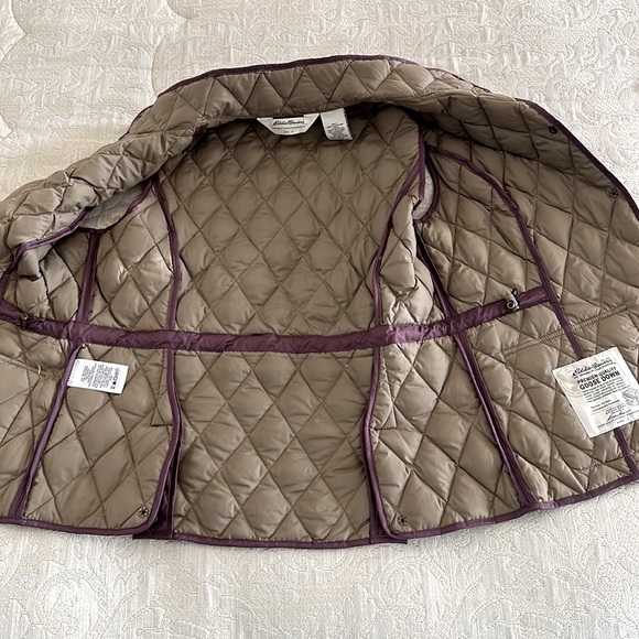 Eddie Bauer Goose Down Snap Front Quilted Vest with Pockets & Cinch-able Waist M - Picture 10 of 12